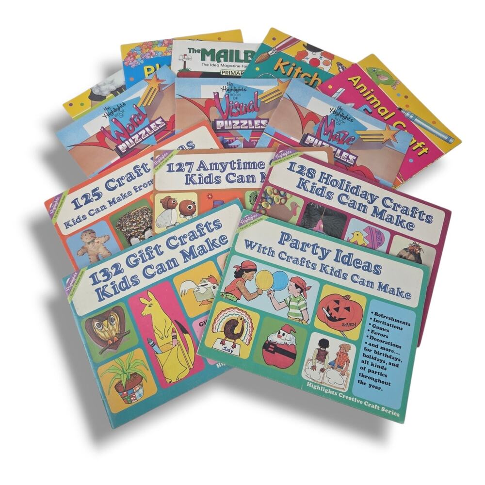 Highlights Magazine Lot Crafts Art Homeschool Activities Make and Do Fun Vintage